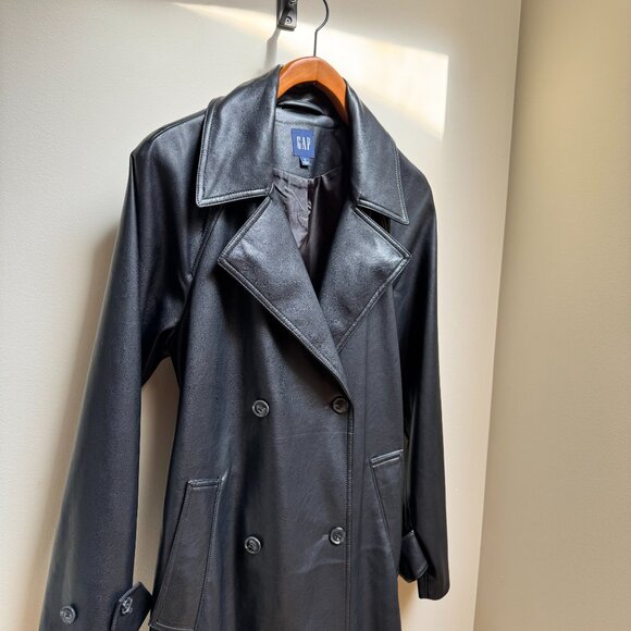 Gap Vegan Leather Trench Coat - Picture 5 of 13